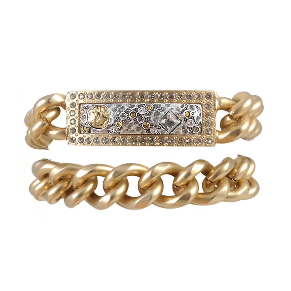Gold Zeus Double Wrap ID Bracelet