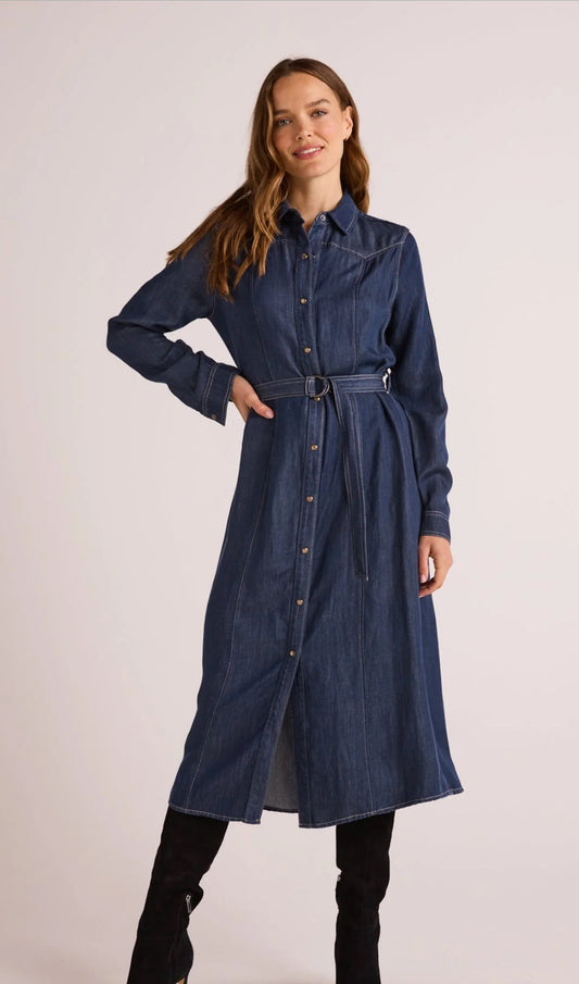 Western Yoke Midi Dress