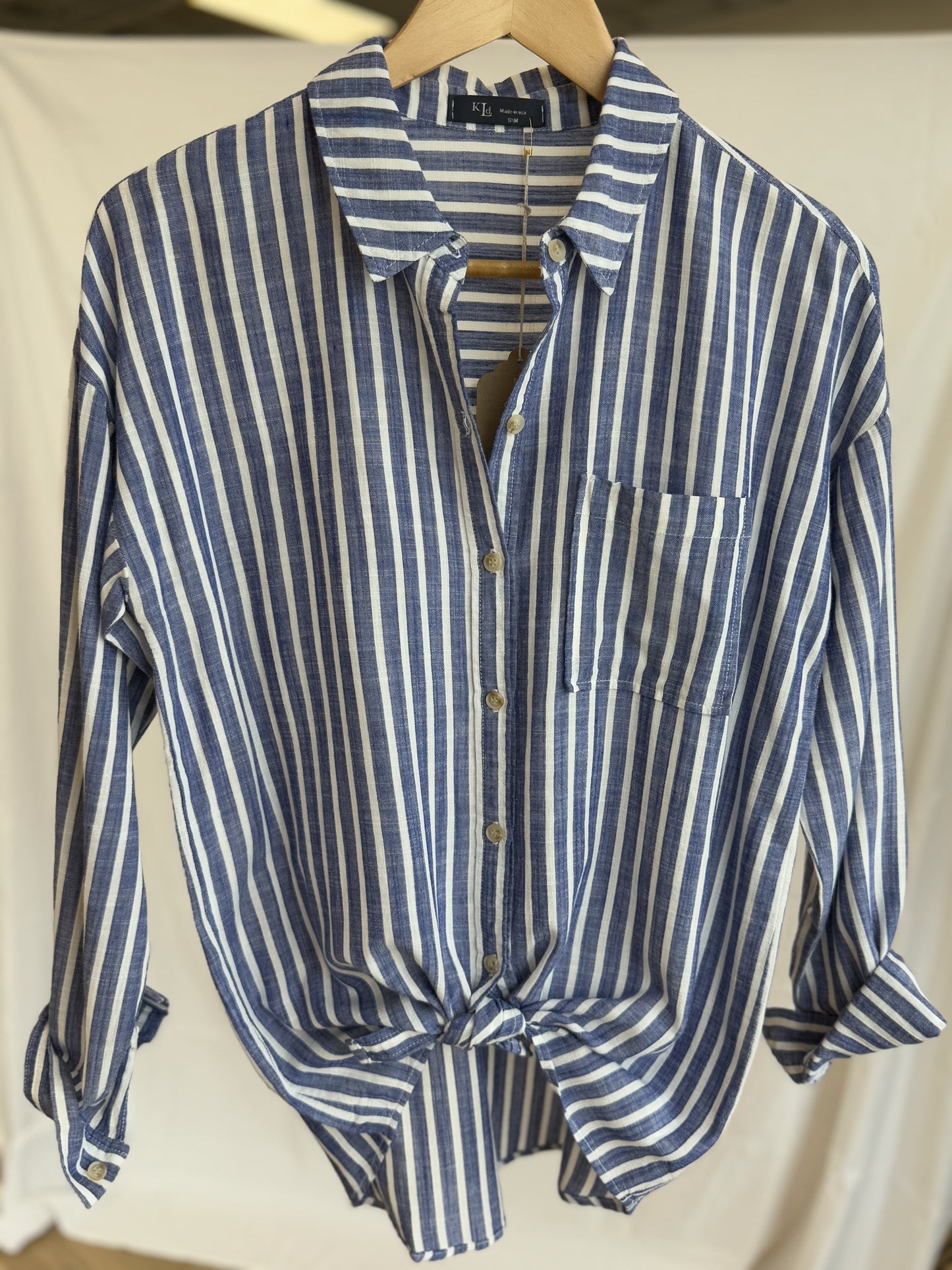 Button Down Bold Striped Shirt