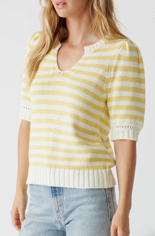 Rosanna Striped Puff Sleeve Sweater