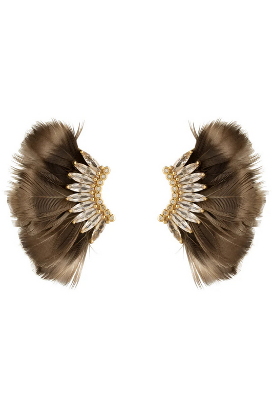 Luxe Mini Madeline Feather Earrings