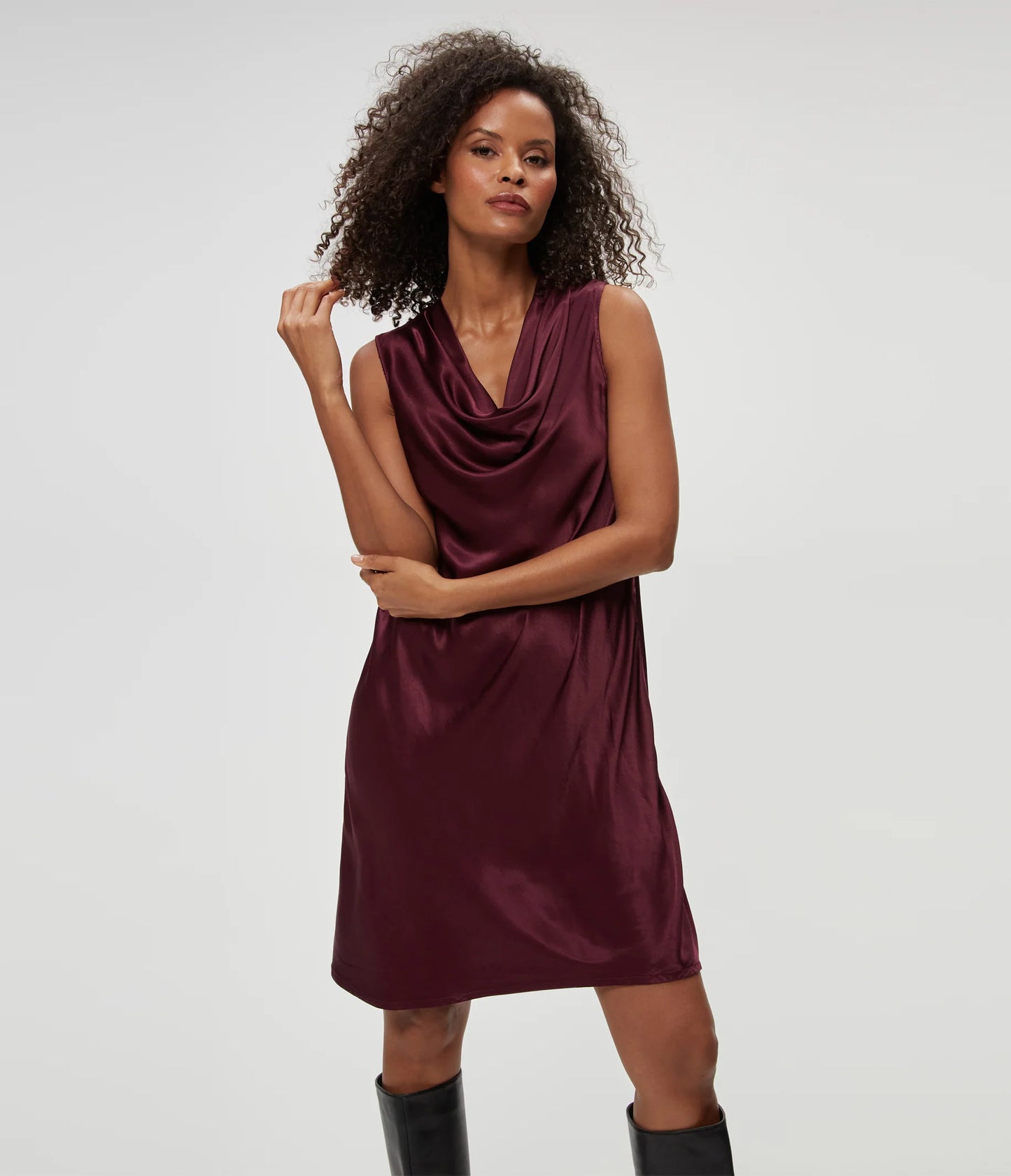 Tessa Cowl Neck Mini Dress