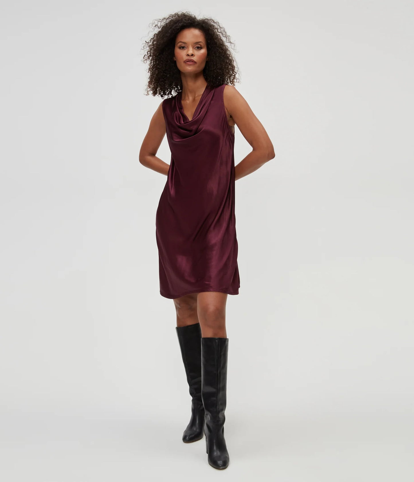 Tessa Cowl Neck Mini Dress