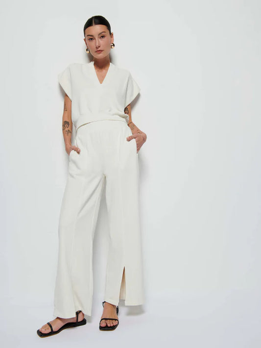 Lincoln Front Slit Knit Pant