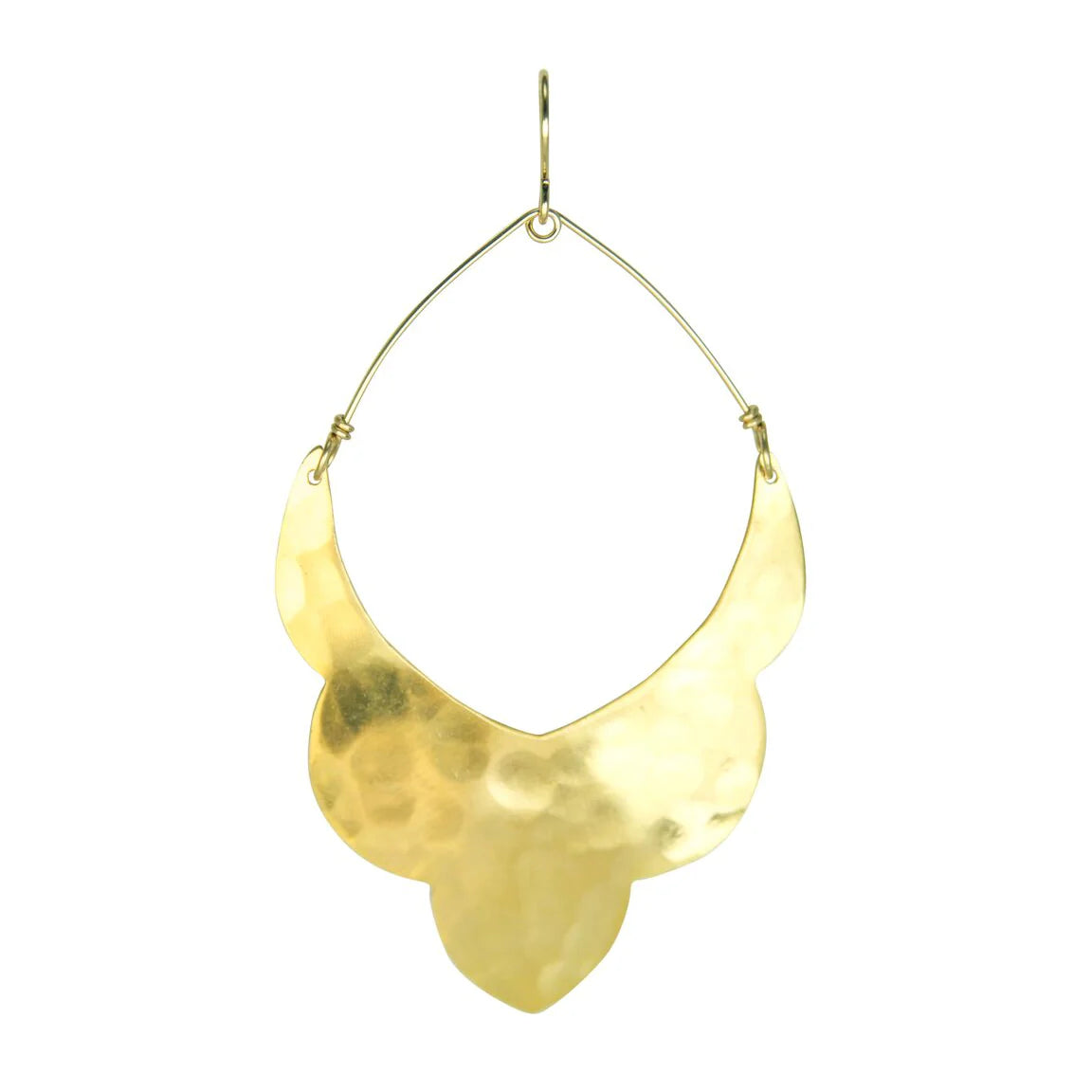 Gold Large Scalloped Moroccan Earring