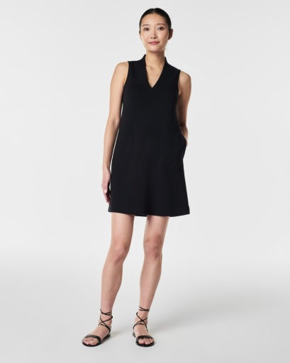 airessentials v-neck mini dress